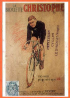 Sport Cyclisme La Bicyclette CHRISTOPHE PETITJEAN Saint Amé Et Charmes Vosges 70 Eme Anniversaire Carte Vierge - Cycling