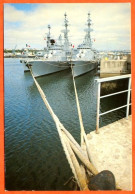 Bateau Guerre Frégates Type TROUVILLE Mouillage Brest Marine Nationale Carte Vierge TBE - Warships