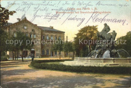 71835301 Fuerth Bayern Kunstbrunnen Mit Staatsbahnhofsgebaeude Fuerth - Fürth