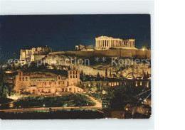 71835149 Athenes Athen Beleuchtete Akropolis Tempel Antike  - Greece