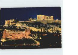 71835145 Athenes Athen Beleuchtete Akropolis Tempel Antike  - Grèce
