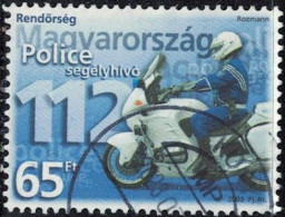 Hongrie 2003 Oblitéré Used Policier à Moto Et Numéro De Téléphone D'urgence Y&T HU 3894 SU - Used Stamps