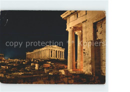 71835124 Athenes Athen Akropolis Beleuchtete Parthenon Tempel Antike  - Greece