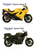Lot De 4 CP. MOTO. Triumph. - Motorräder