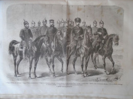 D203470 P 396  Austro-Prussian War Generals Bonin Schack Mutius Steinmetz  -Hungarian Newspaper  Frontpage 1866 - Prints & Engravings