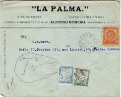 MEXICO 1909 LETTER WITH FRENCH SURCHARGE SENT TO PARIS - Mexique