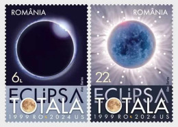Romania 2024 - Astronomy Events A Set Of Two Postage Stamps MNH - Neufs