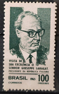 C 538 Brazil Stamp President Of Italy Saragat Glasses 1965 - Sonstige & Ohne Zuordnung