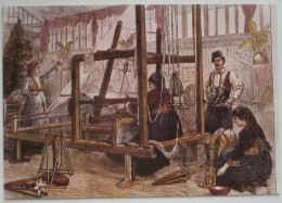 Künstlerkarte "Cyprus Weaving Loom With All Its Accessories" / Webstuhl - Chypre