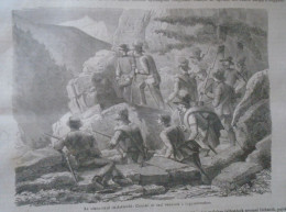 D203471 P 397 War In Südtirol - Alto Adige -Italian And  Austrian Troups In A Gorge -Hungarian Newspaper  Frontpage 1866 - Estampes & Gravures