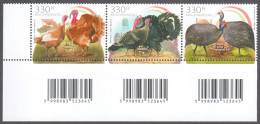 TURKEY Guineafowl  - Agriculture 2024 HUNGARY Barcode EAN Bar Code CORNER Label Vignette - Landwirtschaft