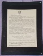 BARONNE GASPARD DE TURCK DE KERSBEEK NÉE JULIE DOMIS DE SEMERPONT / CHÂTEAU DE HOOGEMEYER , KERSBEEK 1937 - Avvisi Di Necrologio