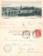 Luxembourg Partie Du Viaduc Entrée à La Ville CPA Timbre Grand Duché Cachet 1901 - Luxembourg - Ville