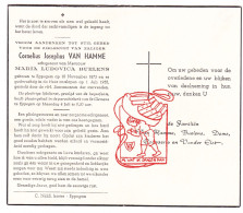 DP Cornelius Josephus Van Hamme ° Eppegem Zemst 1873 † 1955 X Maria Ludovica Buelens // Doms Goovaerts Vander Elst - Images Religieuses