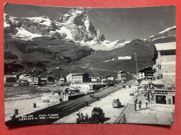 Cartolina - Valle D'Aosta - Cervinia - Piazzale - 1956 - Altri & Non Classificati