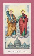 Santino, Holy Card- SS Pietro E Paolo. Con Approvazione Ecclesiastica- Ed. GMi N° 83- Dim. 105 X60mm - Devotion Images