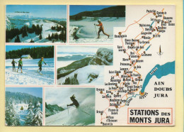 39. STATIONS DES MONTS JURA – Multivues / Carte Géographique (animée)(voir Scan Recto/verso) - Other & Unclassified