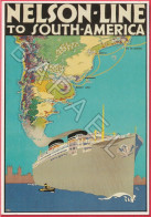 Publicité Sur CP - Nelson-Line To South-America (Anonyme Vers 1930) - Pubblicitari
