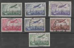 YT 8-14 SERIE POSTE AERIENNE SERIE OBLITERE AVEC 50 FR VERT, BELLE ENSEMBLE STAMPS BRIEFMARKEN - 1927-1959 Oblitérés