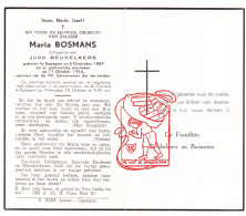 DP Maria Bosmans ° Eppegem Zemst 1887 † 1954 X Judo Beukelaers - Images Religieuses