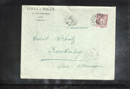 France 1892 Interesting Letter To Germany - 1876-1898 Sage (Type II)