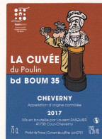 Etiquette Vin PETILLON René Festival BD Blois 2018 (Jack Palmer L'affaire Corse... - Arte Della Tavola