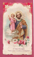 Santino, Hioly Card- O San Giuseppe Padre Santo E Pietoso Proteggimi- Ed. Guerra, Bari N° 13- Dim. 120x 67- - Images Religieuses
