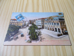 CPA Alger (Algérie).Le Théâtre Et Rue Dumont-d'Urville - Carte Animée. - Algiers