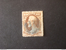 UNITED STATE EE.UU ÉTATS-UNIS US USA 1863 TREASURY DEPT. Webster 6c Brown Scott N.O75 - Used Stamps