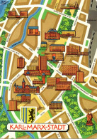 H2817 - Karl Marx Stadt - Scheuner Stadtplan Stadtkarte - Bild Und Heimat Reichenbach - Chemnitz (Karl-Marx-Stadt 1953-1990)