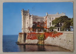 60s-MILANO-Il Castello Di Miramare-Miramare Castle In ITALY-Vintage Postcard Used With Clear Stamp-Republica Italiana - Trieste