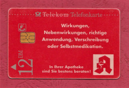 Germania, Germany- Ihr Apoteker Kennt Den Weg- 12 DM- Telekom Used Phone Card With Chip. - S-Series : Sportelli Con Pubblicità Di Terzi