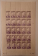 Andorre (French Andorra) N°37 Feuille De 25 Cd 27/4/32 ** TB - Unused Stamps