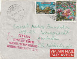 Cambodja 1971, Letter Sent To Netherland - Cambodge
