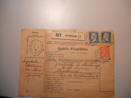 Mulhausen Bas-Rhin Sur Bulletin D'expédition - 1921-1960: Periodo Moderno