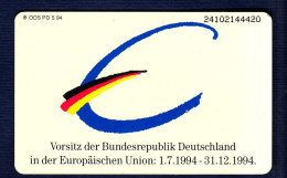 Germania, Germany- 12 DM- Vorsitz Der Bundesrepublik Deutshland. Telekom Used Phone Card With Chip. - P & PD-Series : Taquilla De Telekom Alemania