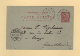 Type Mouchon - Einville - Meurthe Et Moselle - 1902 - Entier Postal - 1877-1920: Semi-Moderne