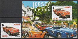 2008 Jersey Festival Of Speed: Daimler Dart Stamp And Souvenir Sheet (** / MNH / UMM) - Cars