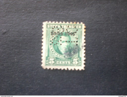 UNITED STATES EE.UU ÉTATS-UNIS US USA 1945 Stock Transfer Stamp - PERFIN - Used Stamps