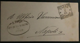 Italy. A221. Pizzo. 1895. Annullo Tondo Riquadrato PIZZO (CATANZARO) Su Franchigia Senza Testo - Storia Postale