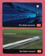 Germany- Telekom- Intercity Train. Die Bahn Kommt, The Train Is Coming. Used Phone Card With Chip By 12DM  Exp.10.96 - S-Series : Guichets Publicité De Tiers