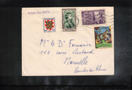 France 1952 Interesting Letter With Interesting Label - Brieven En Documenten