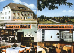 71822062 Spatzenhausen Gasthof Weiss Gastraeume Panorama Spatzenhausen - Autres & Non Classés
