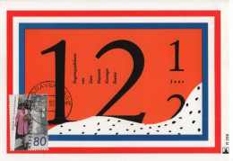 Nederland Netherlands Holland 1992 Maximum Card, Jubileum-zegel, 12,5 Jaar Koningin Beatrix Regeringsjubileum - Maximumkaarten