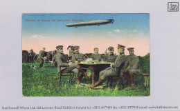 Germany France 1915 Ppc Of Zeppelin Above German Aerial Corps, From MAUBEUGE 20.9.15 To Essen - Andere & Zonder Classificatie
