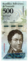 Venezuela 500 Bolivar 2017 P94b Uncirculated Banknote - Venezuela