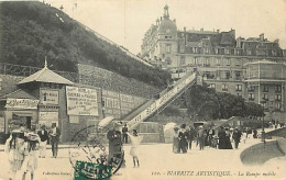 64 - Biarritz - La Rampe Mobile - Animée - Oblitération Ronde De 1908 - CPA - Voir Scans Recto-Verso - Biarritz