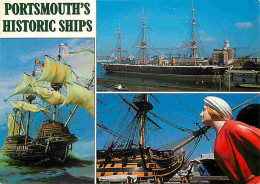 Bateaux - Voiliers - Portsmouth's Historic Ships - Multivues - CPM - Voir Scans Recto-Verso - Segelboote