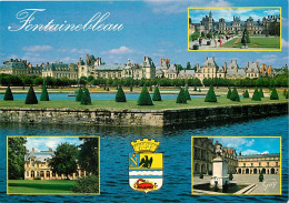 77 - Fontainebleau - Palais De Fontainebleau - Multivues - Blasons - CPM - Voir Scans Recto-Verso - Fontainebleau