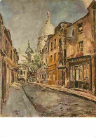 Art - Peinture - Marcel Leprin - Montmartre - Rue Du Chevalier De La Barre - CPM - Voir Scans Recto-Verso - Peintures & Tableaux